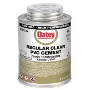 Oatley - 8 oz. Regular Clear PVC Cement - California Compliant