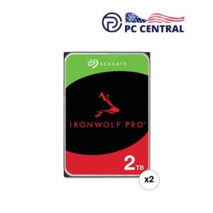 Seagate 2TB IronWolf Pro 7200 rpm SATA III 3.5" Internal NAS HDD (CMR, Retail, 2-Pack) 