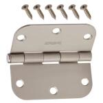 Everbilt 3-1/2 in. x 5/8 in. Radius Squeak-Free Door Hinge (3-Pack) Satin Nickel