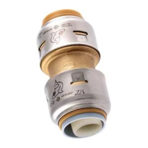 SharkBite Max 1/2 in. Push-to-Connect Brass Polybutylene Conversion Coupling Fitting #UR4008A