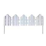 Vigoro 22 in. W x 11 in. H Plastic White Adirondack Decorative Border Landscape Edging