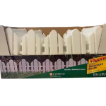 Vigoro 22 in. W x 11 in. H Plastic White Adirondack Decorative Border Landscape Edging