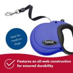 Coastal Power Walker Rectractable Leash Medium Blue Black 16ft 64 lbs