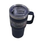 GRAPHYTE Double Wall Vacuum Insulated Stainless Steel Mugs with Handle and Slider Lid (20oz) Navy