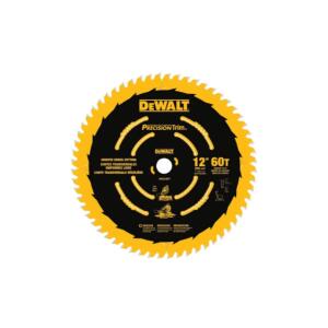 Dewalt 12-Inch Miter Saw Blade, Precision Trim, ATB, Crosscutting, 1-Inch Arbor, Tough Coat Finish, 60-Tooth