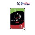 Seagate 12TB IronWolf Pro 7200 rpm SATA III 3.5" Internal NAS HDD (CMR, Retail, 2-Pack) 