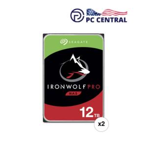 Seagate 12TB IronWolf Pro 7200 rpm SATA III 3.5" Internal NAS HDD (CMR, Retail, 2-Pack) 