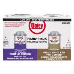 Oatey 8 oz. Purple CPVC and PVC Primer and Regular Clear PVC Cement Combo Pack California Compliant