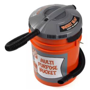 Bucket Head 5 Gallon 1.75 Peak HP Wet/Dry Shop Vacuum Powerhead with Filter Bag and Hose (compatible with 5 Gal. Homer Bucket)