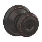 Schlage Georgian Aged Bronze Keyed Entry Door Knob