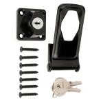 Everbilt 3-1/2 in. Key Locking Safety Hasp Black