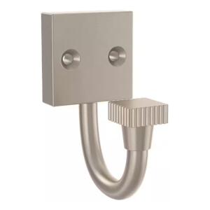 Liberty Simple Square 2.88 in. Satin Nickel Single Prong Hook