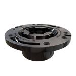 Oatey Fast Set 3 in. Outside Fit 4 in. Inside Fit ABS Open Hub Toilet Flange with Test Cap and Plastic Ring (435562)