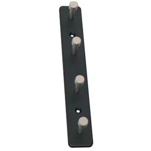 Home Decorators Collection8 in. L Black and Nickel Metal Round Hook Key Rail