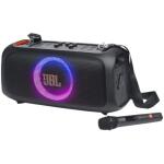 JBL PartyBox On-The-Go Essential - Portable Speaker with Lights, Wireless Mic, Pro Sound, IPX4, 6H Playtime, Shoulder Strap