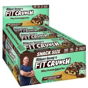 FITCRUNCH Mint Chocolate Chip Baked Snack Bar 9ct