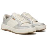 Dr. Scholl's Women's Ollie Lace Up Sneaker - White/Silver