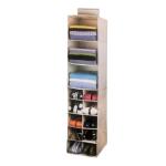 Better Home Storage 10 Pocket 3 Shelf Hanging Organizer Storage Space Saver Tan Size 50"x12"x12"