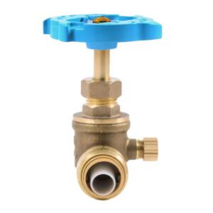 SharkBite 1/2 in. Push-to-Connect Brass Stop Valve with Drain 24634LF