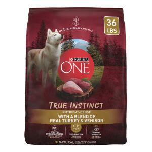 Purina ONE® True Instinct Adult Dog Dry Food - High-Protein, Natural, Venison 36lb