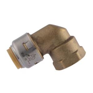 SharkBite Max 1/2 in. Push-to-Connect x FIP Brass 90-Degree Elbow Fitting #UR308A