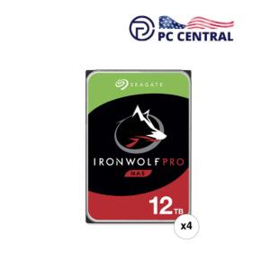 Seagate IronWolf Pro 7200 rpm 12TB SATA III 3.5" Internal NAS HDD (CMR, Retail, 4-Pack)