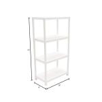 HDX4-Tier Easy Assembly Multi-purpose Plastic Garage Storage Shelving Unit in Gray (28 in. W x 52 in. H x 15 in. D) (254922)