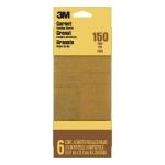 3MGarnet 3-2/3 in. x 9 in. 150 Grit Fine Grade Sand Paper (6-Sheets/Pack) (19036-20-CC)