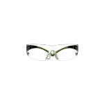 3MSecureFit 400 Safety Glasses with Clear Anti-Fog Lenses, Black/Neon Green (SF400C-WV-6)