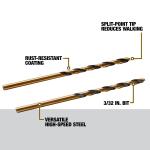 DEWALT 2-Pack 13/32-Inch Black and Gold Coated Hss Jobber Length Twist Drill Bit