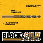 DEWALT 3/16-Inch Black and Gold Twist Drill Bit