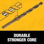 DEWALT 1/4-in x 12-in Extra Long Black Oxide Twist Drill Bit