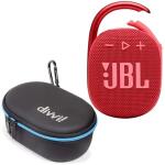 JBL Clip 4 Red Portable Bluetooth Wireless Speaker with Hardshell Case