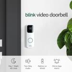 Blink Video Doorbell Two-Way Audio, HD Chime App and Alexa