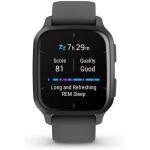 Garmin Venu Sq 2 Smartwatch Slate Aluminum Bezel with Shadow Gray Case and Silicone Band