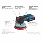 Bosch 18V Brushless Variable Orbital Cordless Sander Dust Management (Battery not included)