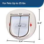 PetSafe 11.5 by 11.5 in White Plastic Large Cat Entry Door