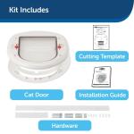 PetSafe 11.5 by 11.5 in White Plastic Large Cat Entry Door