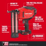 CRAFTSMAN V20 2-in 18-Gauge Cordless Straight Brad Nailer (Tool Only)