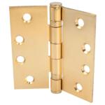 Everbilt 4 in. Square Radius Commercial Grade with Ball Bearing HingeSatin Brass