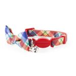 Youly Red Plaid Bow Tie Cat Breakaway Collar