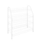 ClosetMaid 28 Inch 4 Tier 12 Pair White Metal Shoe Rack Organizer