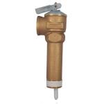 Cash Acme 3/4 in. Bronze NCLX-A Temperature and Pressure Relief Valve with 3-1/2 in. Shank MNPT Inlet x FNPT Outlet