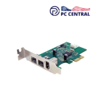 StarTech 3-Port 2b 1a 1394 Low Profile PCI Express FireWire Adapter Card 