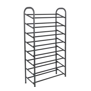 Style Selections 46.2 Inch 8 Tier 30 Pair Gray Metal Shoe Rack Organizer