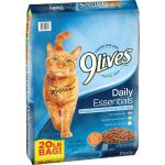 JM Smuckers 9 Lives Dry Daily Essentials Cat Food, 20 lb Bag, Variety Pack Flavors, Coat Skin Care