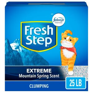 Fresh Step 25 LB Extrem Scented Clumping Clay Cat Litter, Mountain Spring