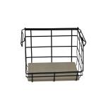 allen roth 1 Tier Freestanding Black Can Rack