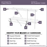 ClosetMaid 48-Pack White Resin Wire Shelf Hardware Brackets