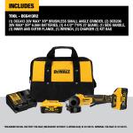 DEWALT 20V MAX XR 4.5-inch Cordless Brushless Paddle Switch Small Angle Grinder (w/ (2) 6.0Ah Batteries DCG413R2)